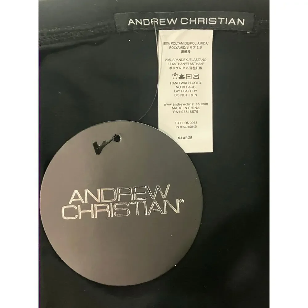 Andrew Christian Savoy Ring Bikini Black XL Extra Large